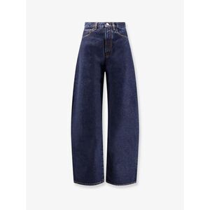 Alaia Women Round Blue Denim Jeans